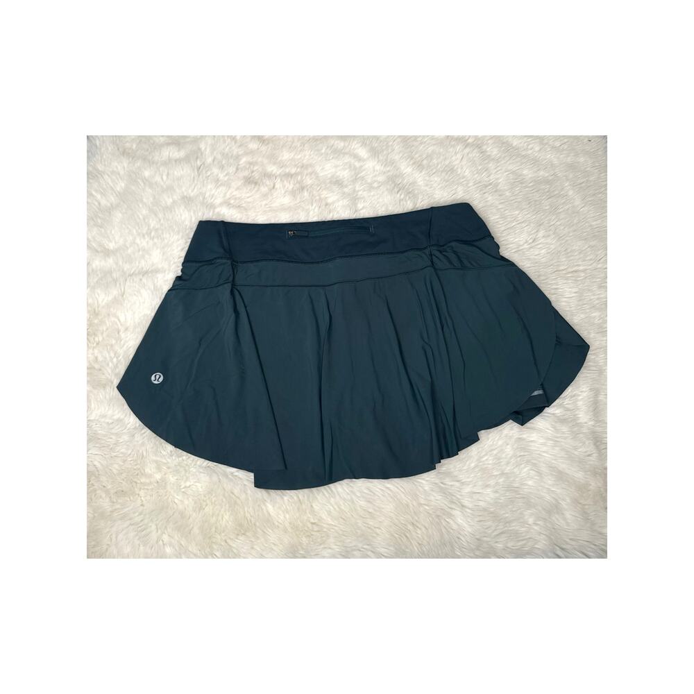 Lululemon Quick Pace Skirt Tennis Jaded Size 10 Luxtreme